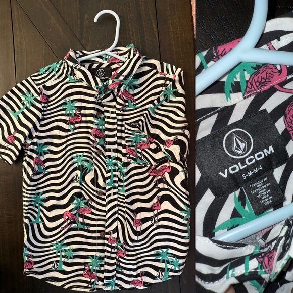 Volcom Tropical Print Shirt with Stripes - Picture 1 of 1